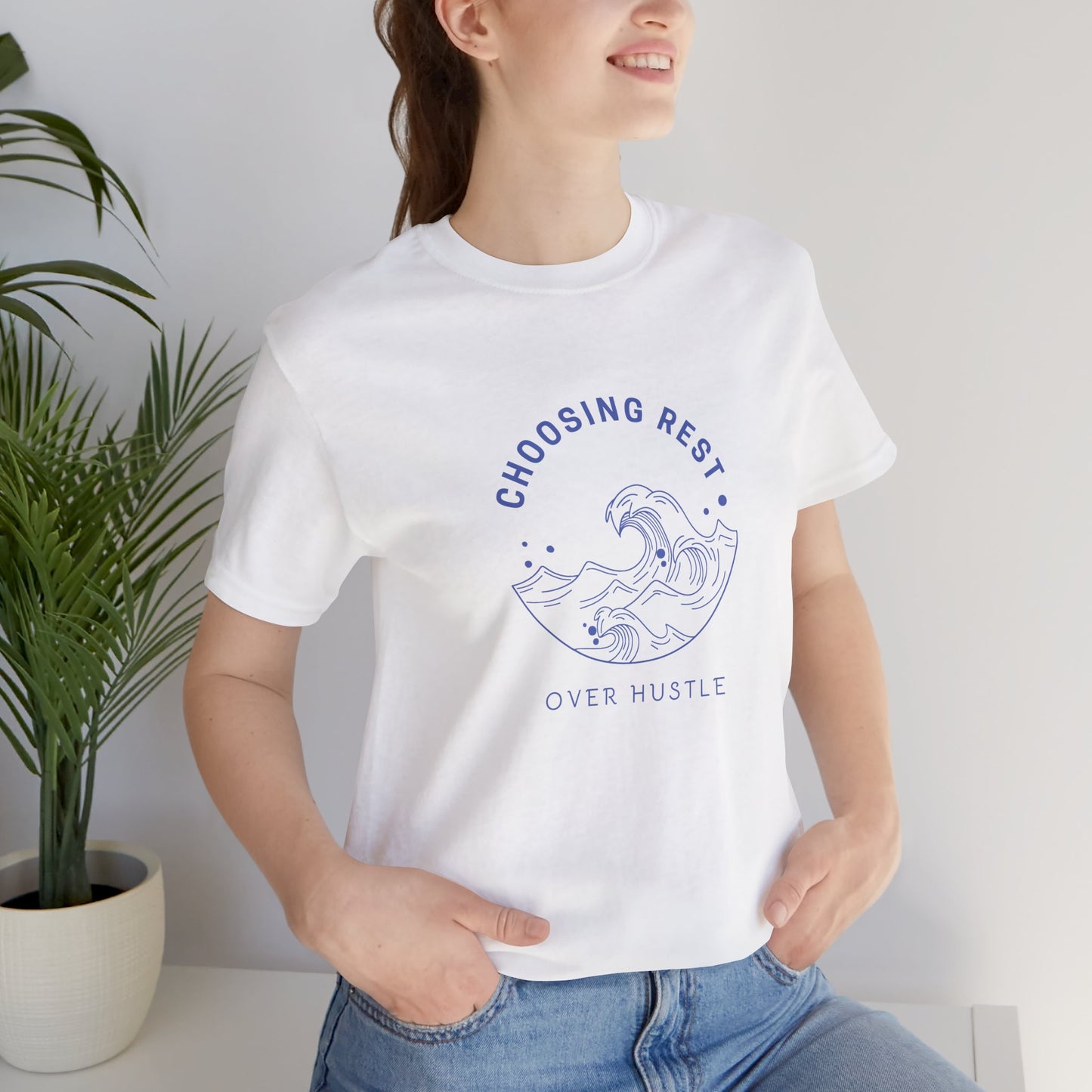 Rest Over Hustle Tee - Blue