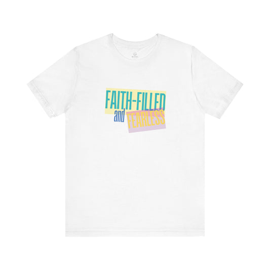 Unisex Retro T-Shirt - Faith Filled and Fearless Design