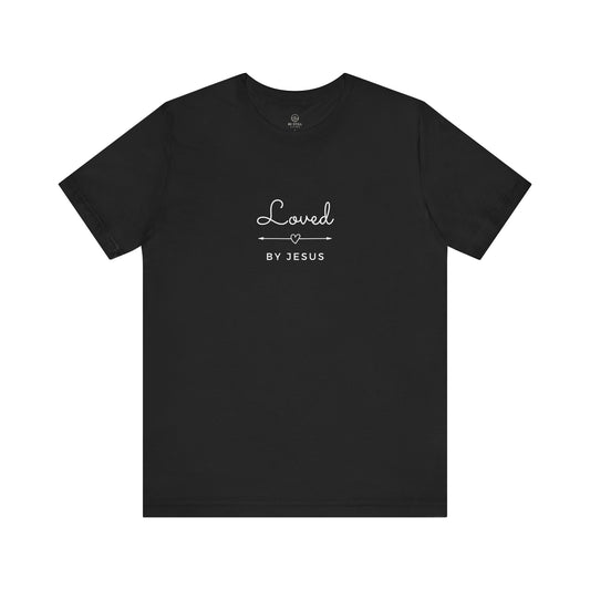 Unisex Tee Loved By Jesus Arrow Heart
