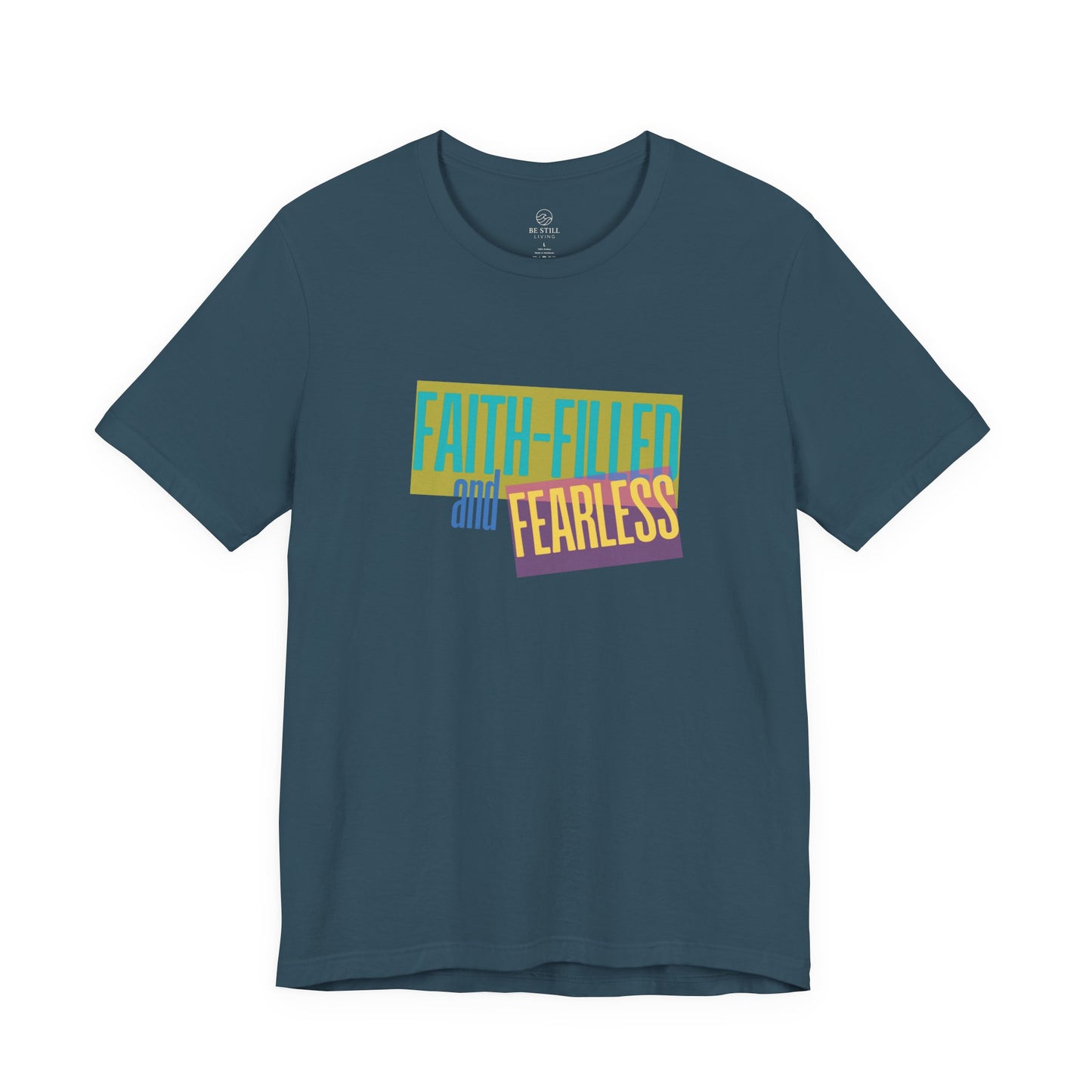 Unisex Retro T-Shirt - Faith Filled and Fearless Design
