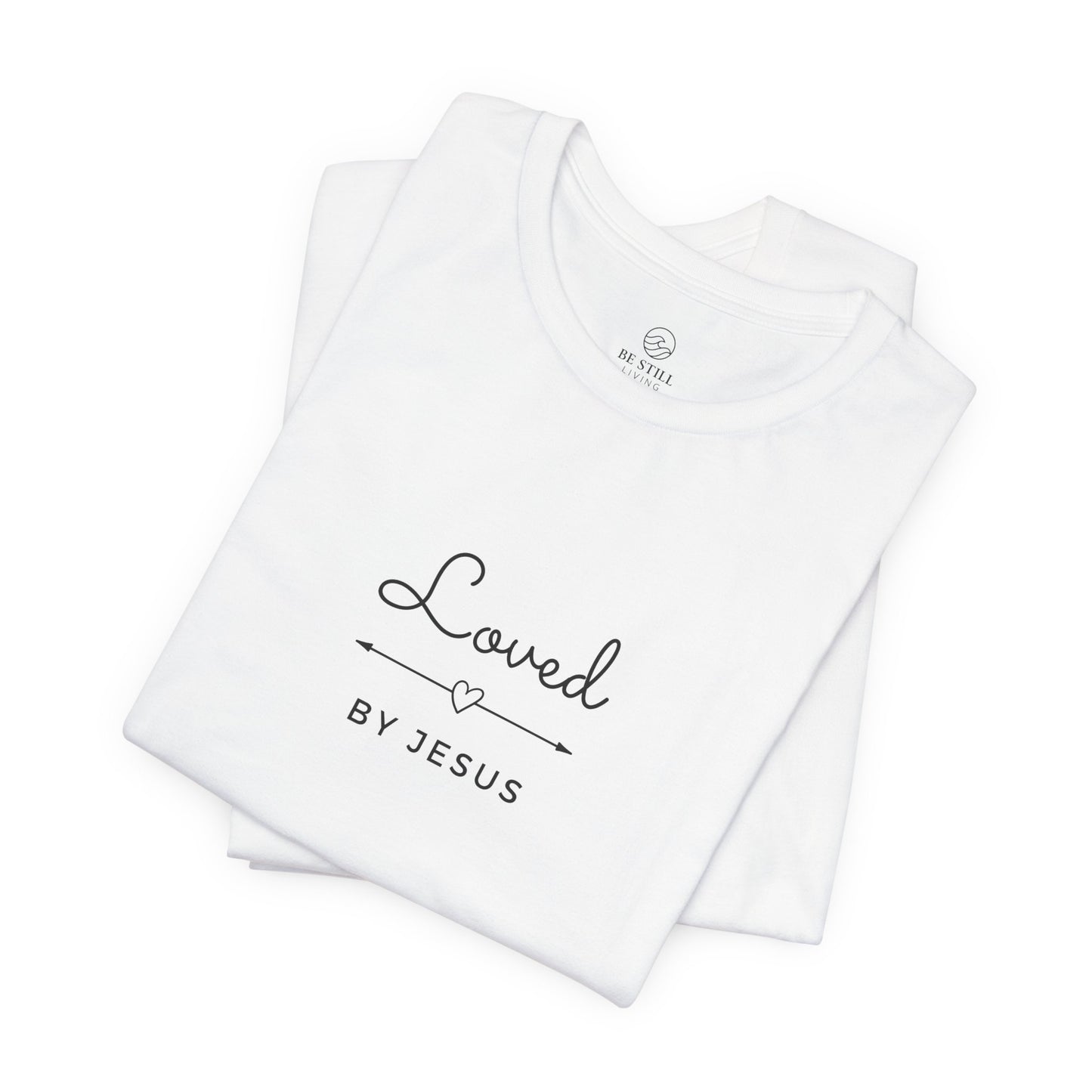 Unisex Tee Loved By Jesus Arrow Heart