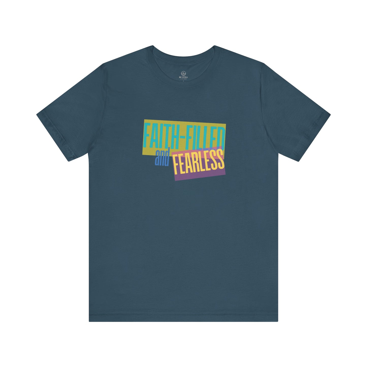 Unisex Retro T-Shirt - Faith Filled and Fearless Design