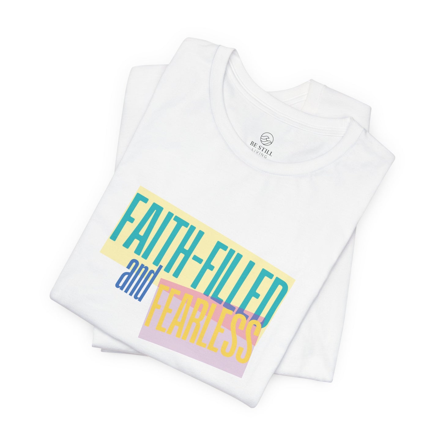 Unisex Retro T-Shirt - Faith Filled and Fearless Design