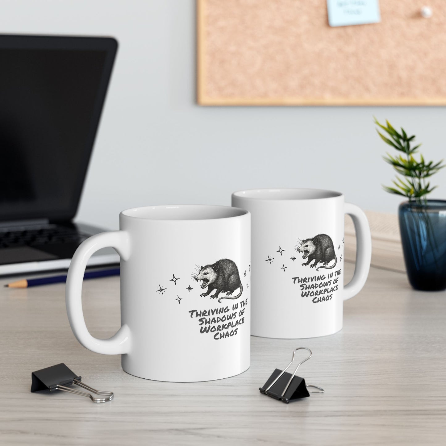 Thriving in the Shadows of Workplace Chaos Ceramic Mug